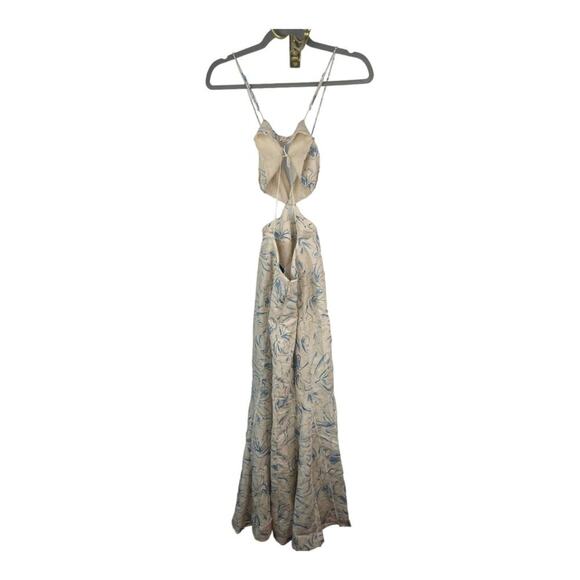 Significant Other Anica Maxi Dress Linen Cottage Summer Beachy Floral Boho Sz 2 - Picture 5 of 13